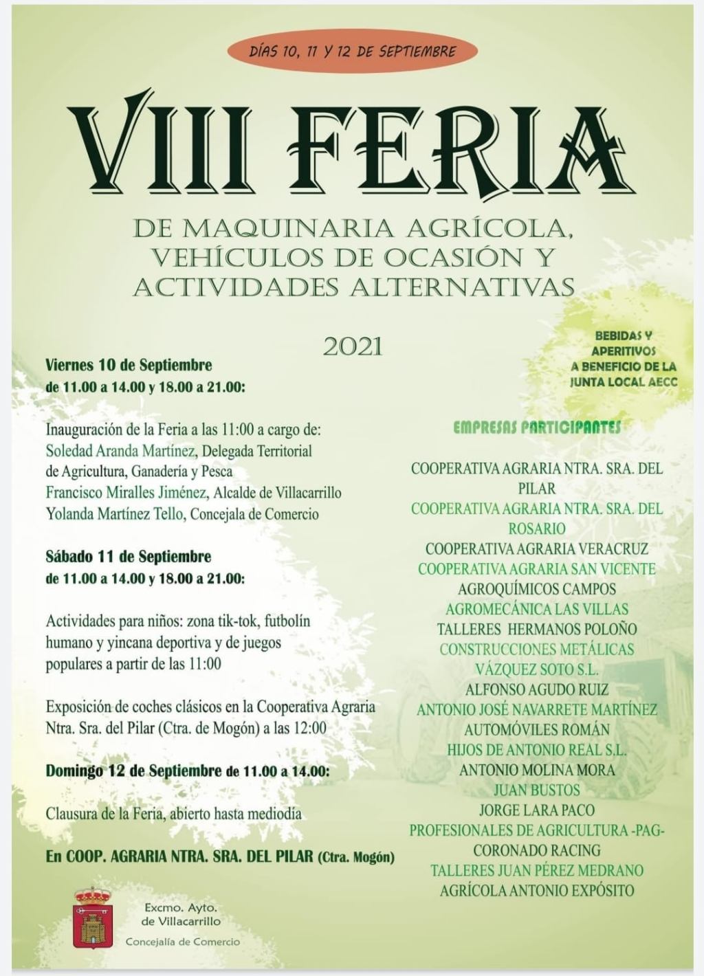 Presentada la nueva edición de la Feria de Maquinaria Agrícola y Exposición de Coches Clásicos